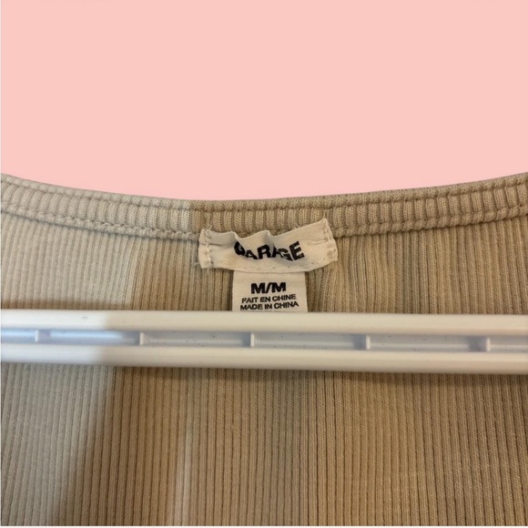 Women's Tan Crop Top - Picture 3 of 3